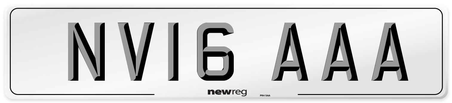 NV16 AAA Number Plate from New Reg